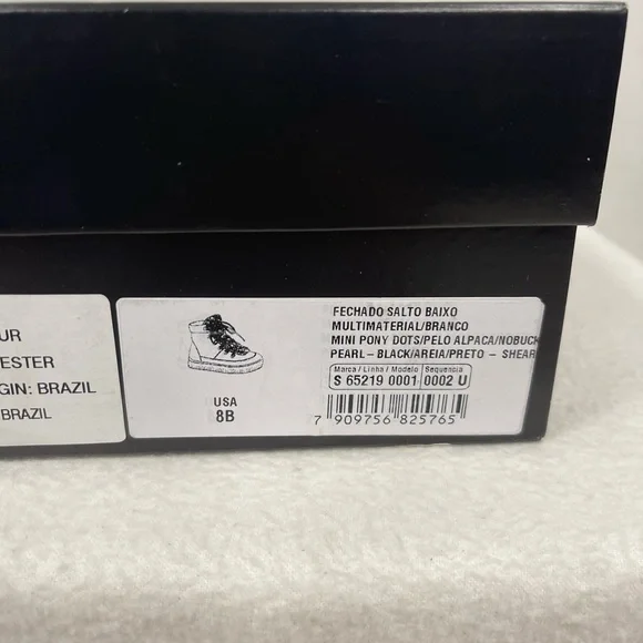 AQUA Womens Mini Pony Dots Beige Faux Fur Platform Hi Top Sneakers sz 8 NWT - Picture 10 of 11